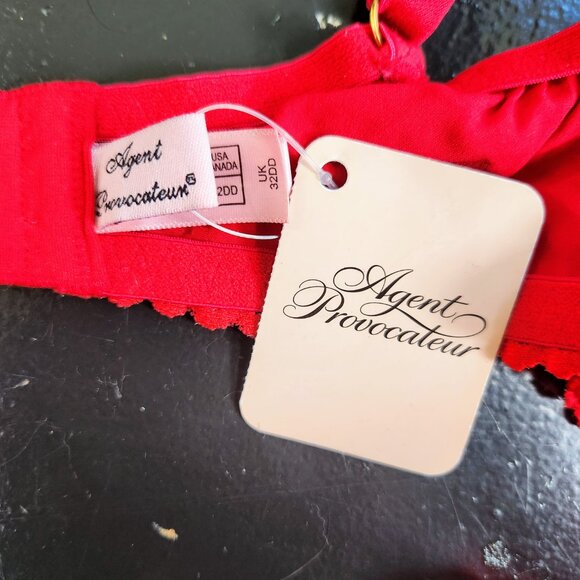 Agent Provocateur Tammi Bra Ouvert and Briefs Set in Red 32DD UK/Size 3 NWT - Picture 5 of 7